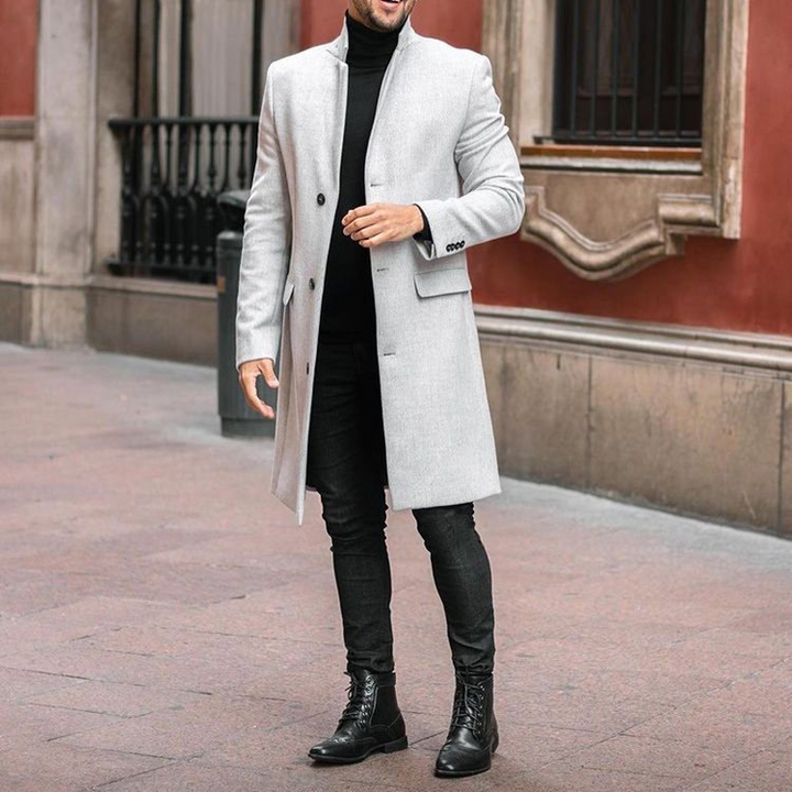 Men's Solid Collar Business Coat